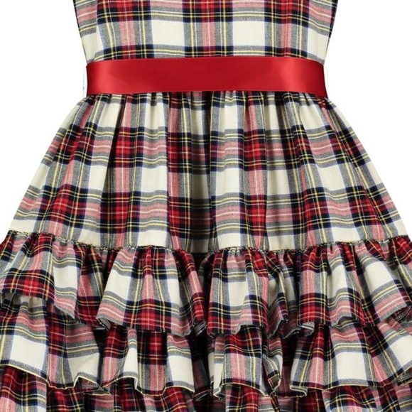 Holly Hastie Arabella Frill Plaid Tartan Dress Maisonette - Picture 3 of 9